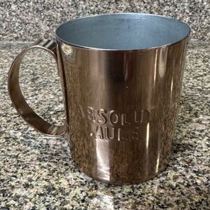 Absolut Mule Vodka Copper Plated Metal Cups/Mugs, 12 ounce- Moscow Mule